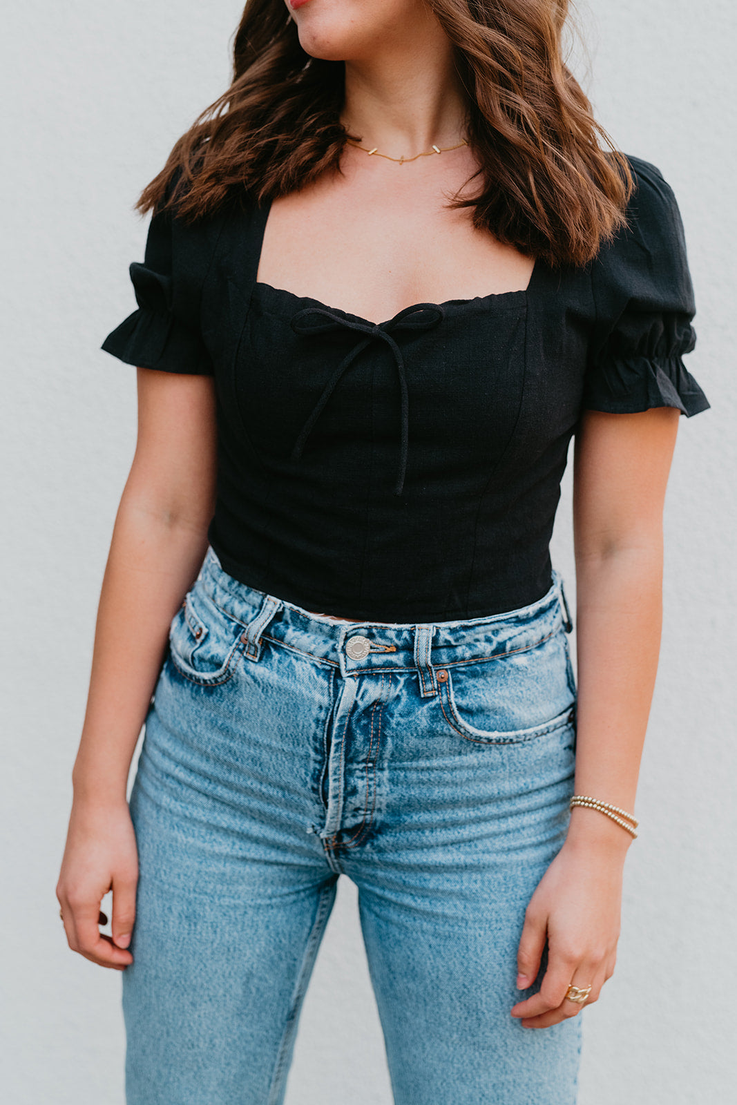 The Poppy Crop Top Black