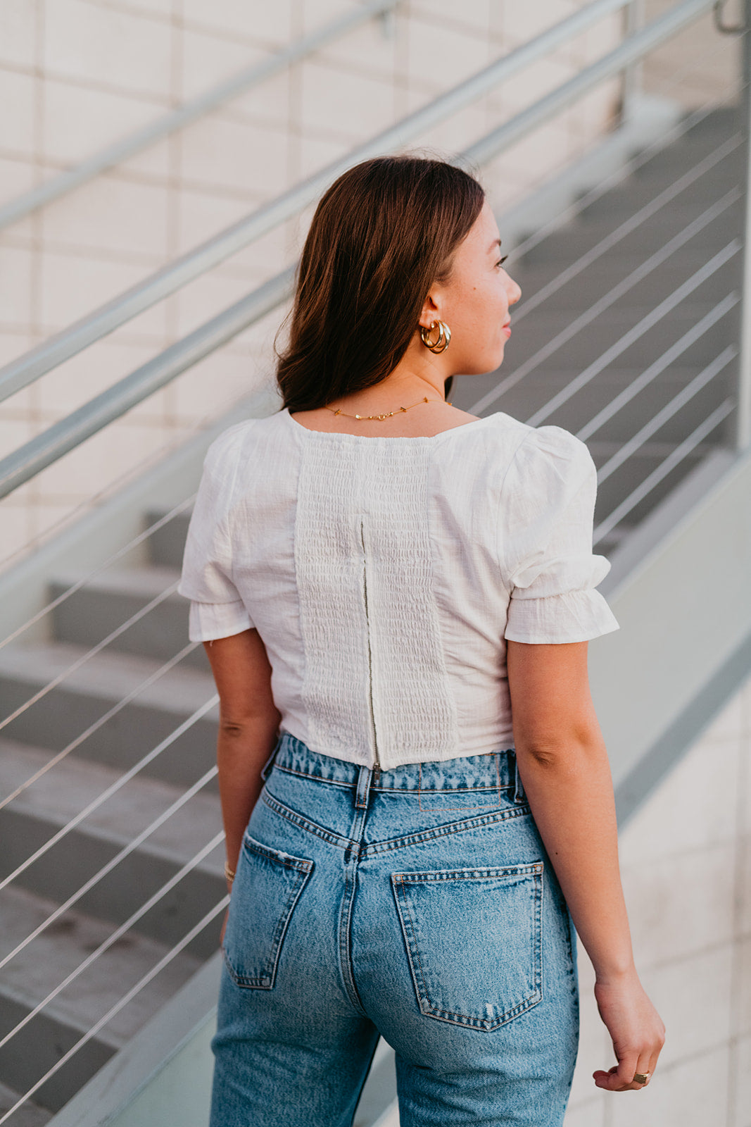 The Poppy Crop Top White
